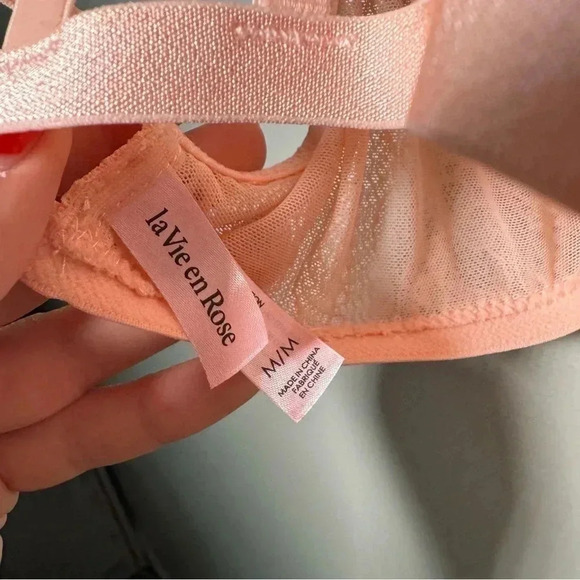 La vie en rose peachy lace front close bralette m - Picture 4 of 4